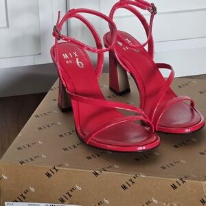 Mix No. 6 Women's Red Strappy Heels